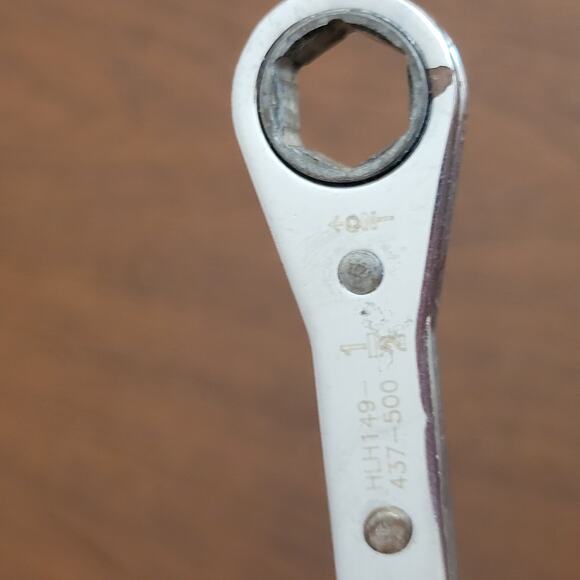 Hi Shear 7/16'' x 1/2'' Hi-Lok Offset  Wrench. Made in USA - Picture 5 of 10